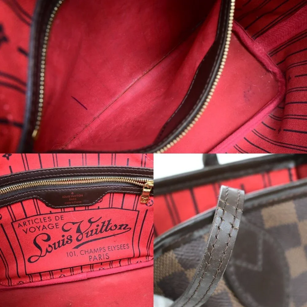 LOUIS VUITTON Neverfull PM Shoulder Tote Bag Damier Leather Brown N51109 16YH005 - Picture 14 of 16